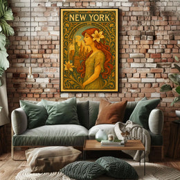 New York Art Nouveau Poster