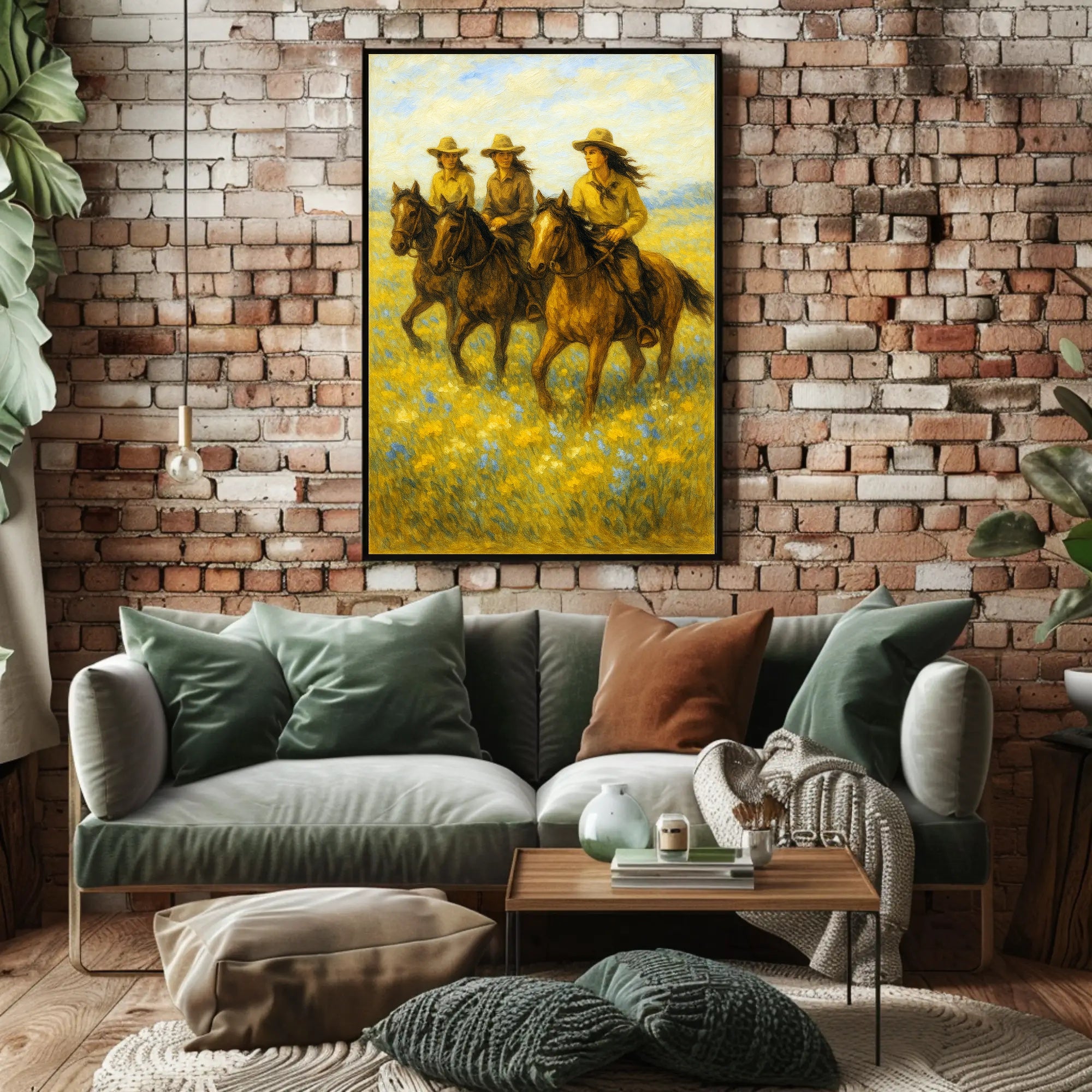 Riders in the Field Poster PosterGoat