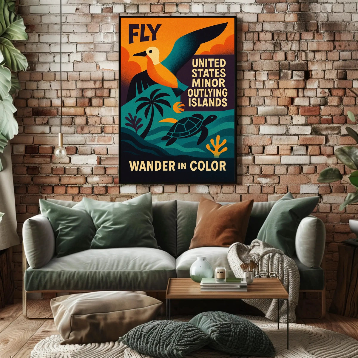 Wander in Color United States Minor Outlying Islands Poster