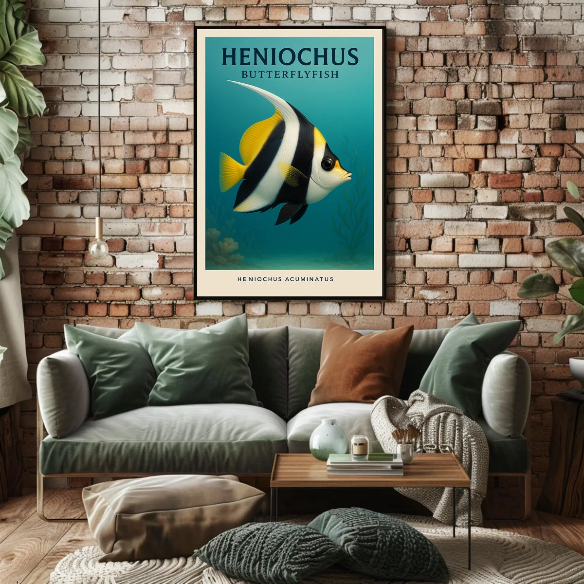 Heniochus Butterflyfish Poster