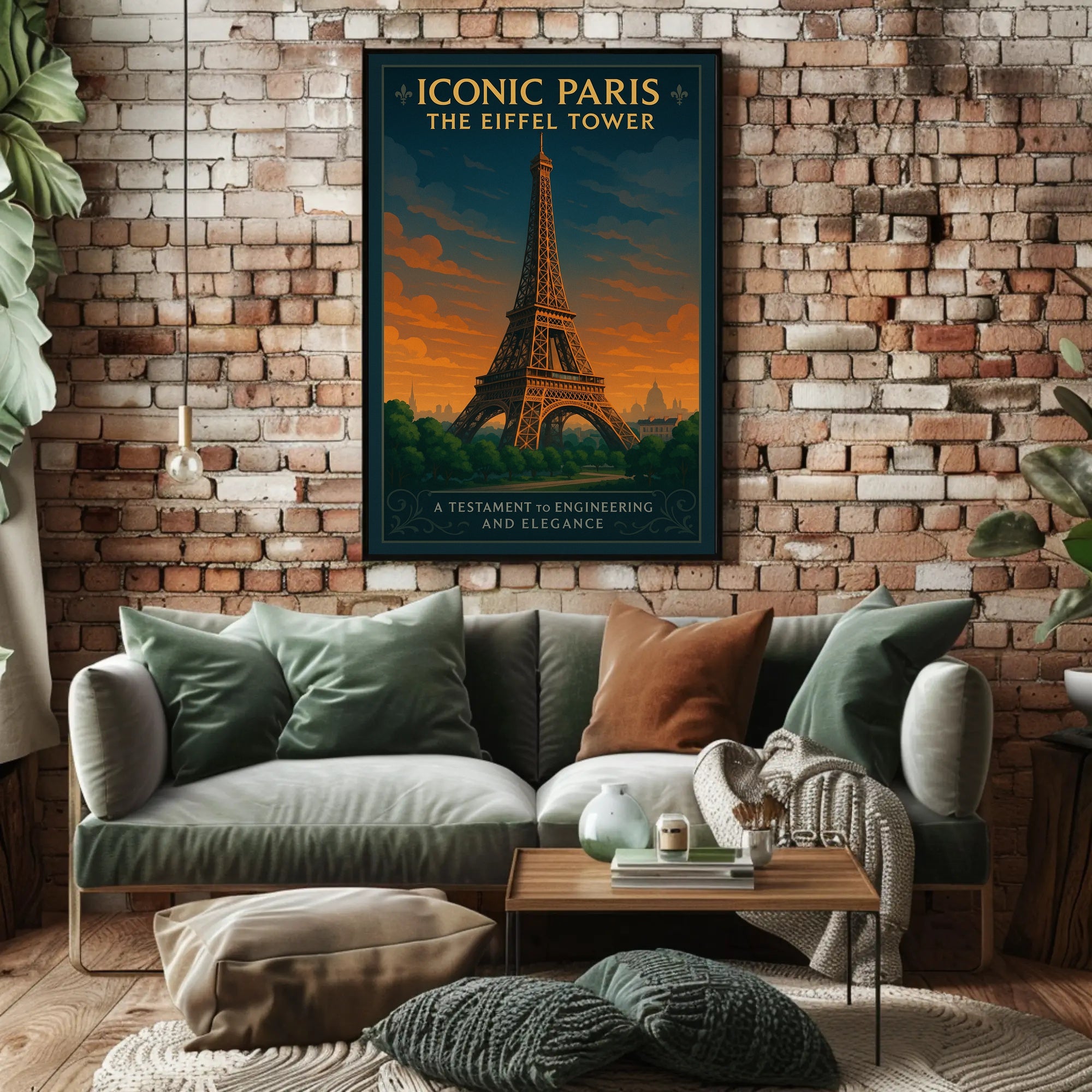 Iconic Paris Eiffel Tower Wall Art Print PosterGoat