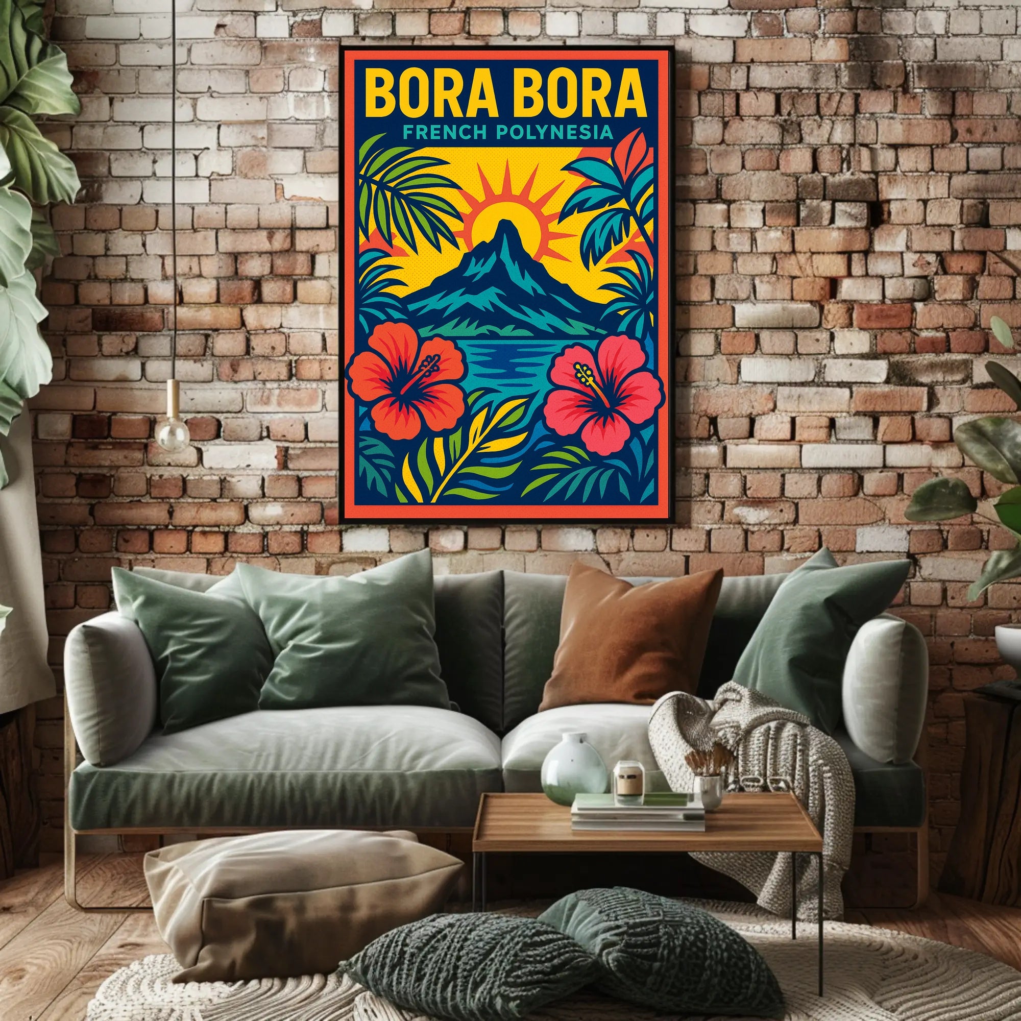 Bora Bora Tropical Adventure Vintage Travel Poster PosterGoat