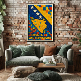 Bosnia And Herzegovina Mosaic Poster