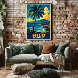 Hilo, Hawaii Tropical Paradise Poster