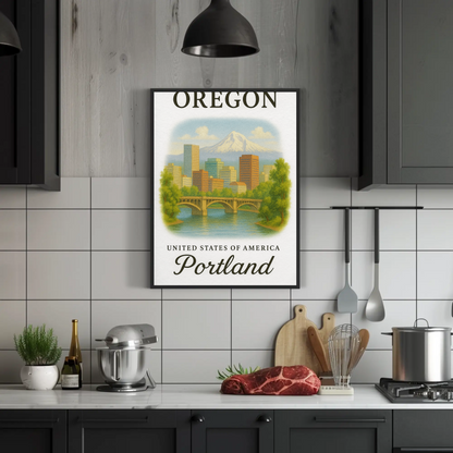 Oregon, Portland Signature Series Vintage Travel Poster