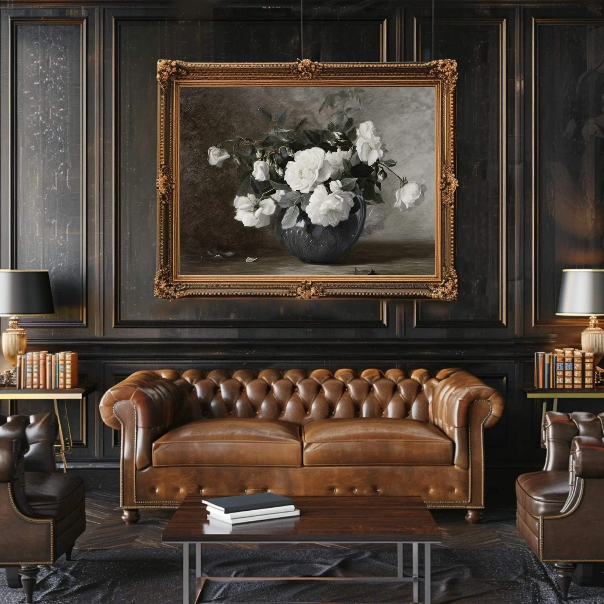 Elegant Floral Still Life Poster