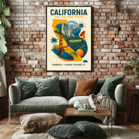 California Adventure: Vintage Travel Poster