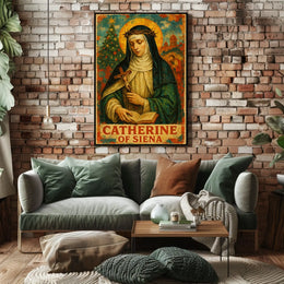 Saint Catherine of Siena Catholic Art Heritage Poster