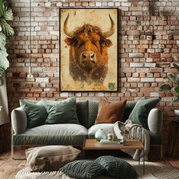 The Majestic Bull Poster PosterGoat