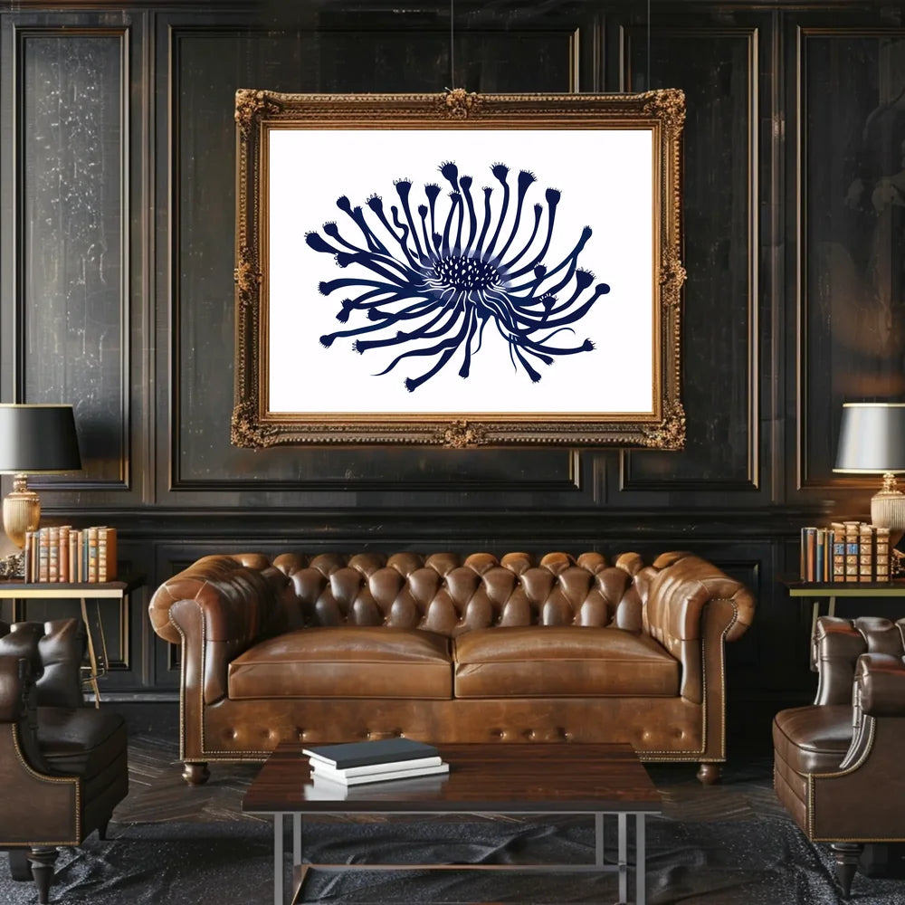 Abstract Botanical Poster: Modern Flower Design