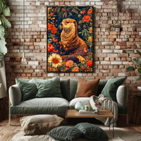 Enchanted Otter In A Floral Wonderland William Morris Art Poster