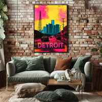 Vibrant Detroit Poster PosterGoat