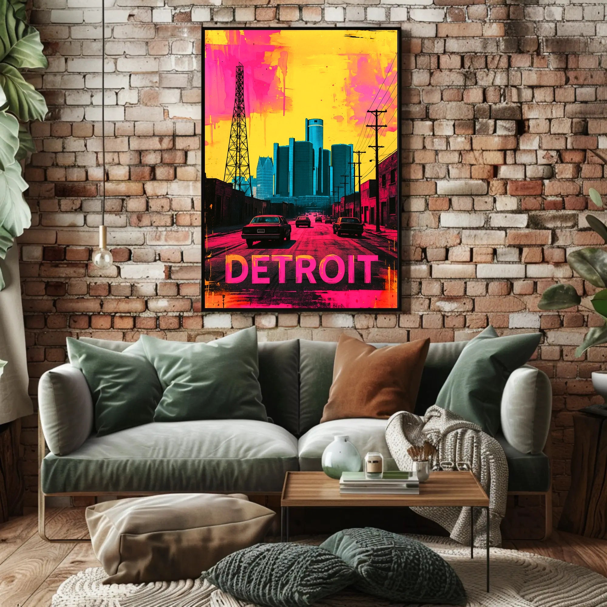 Vibrant Detroit Poster PosterGoat