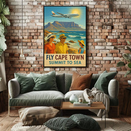 Fly Cape Town Summit To Sea Poster
