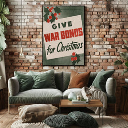 Give War Bonds for Christmas Poster Art Print PosterGoat