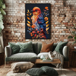 Vibrant Bird Illustration Poster