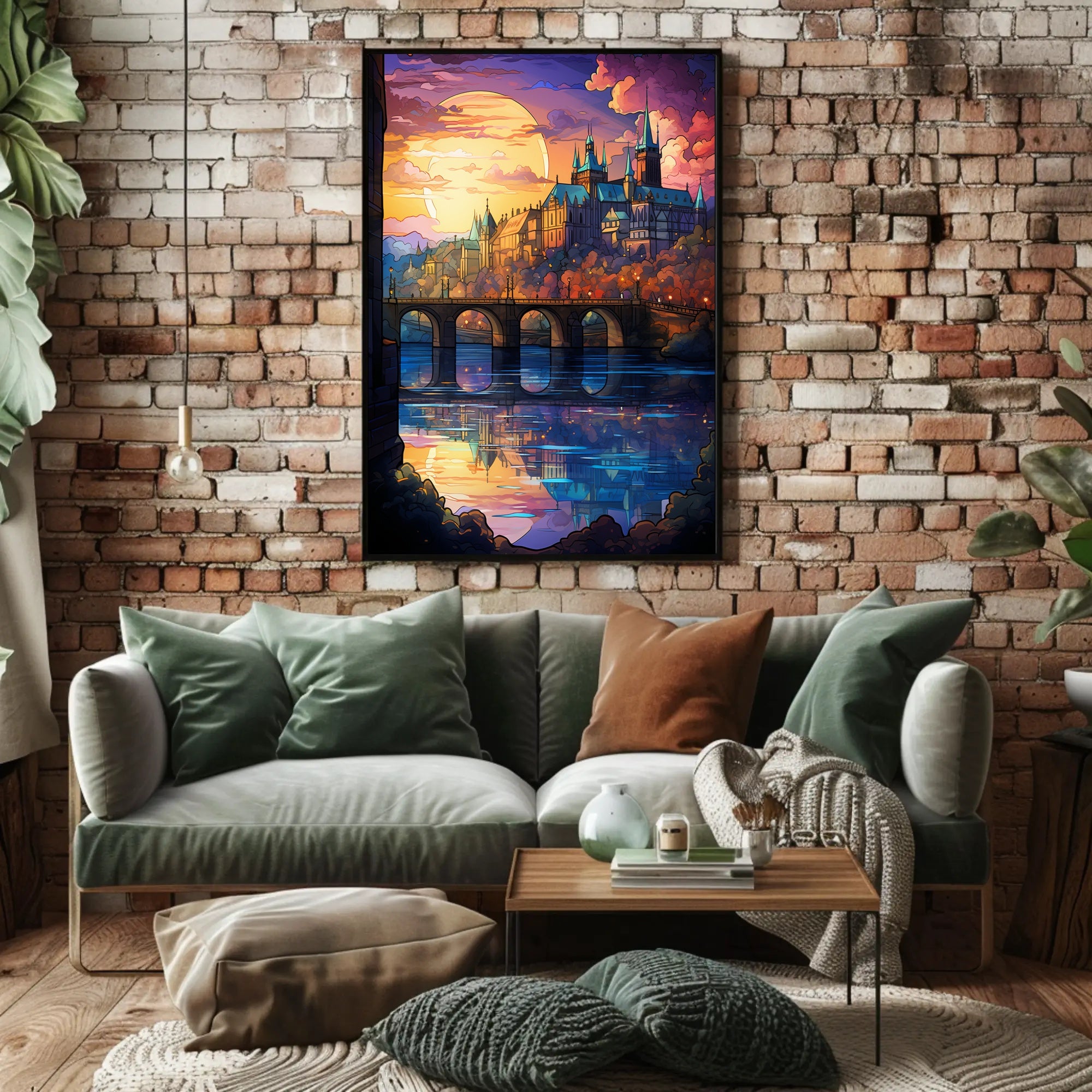 Enchanted Castle At Sunset Poster
