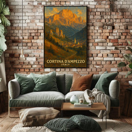 Cortina DAmpezzo Italian Alpine Poster