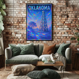 Oklahoma Oil Derrick Poster