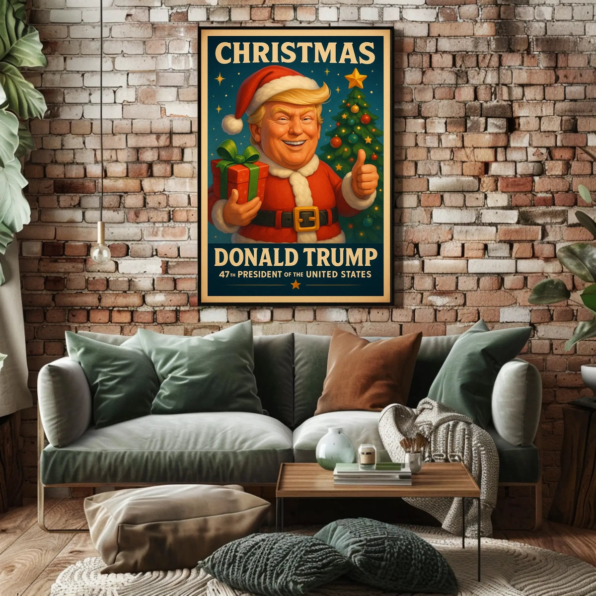 Santa Claus Christmas Cheer Caricature - Pop Culture Poster