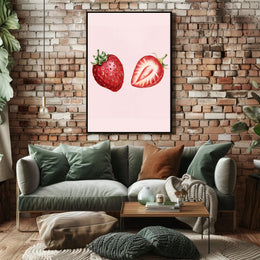 Juicy Strawberries Poster