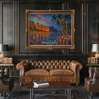 Honolulu Hawaii Wanderlust Beach Photography Poster