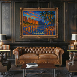 Honolulu Hawaii Wanderlust Beach Photography Poster