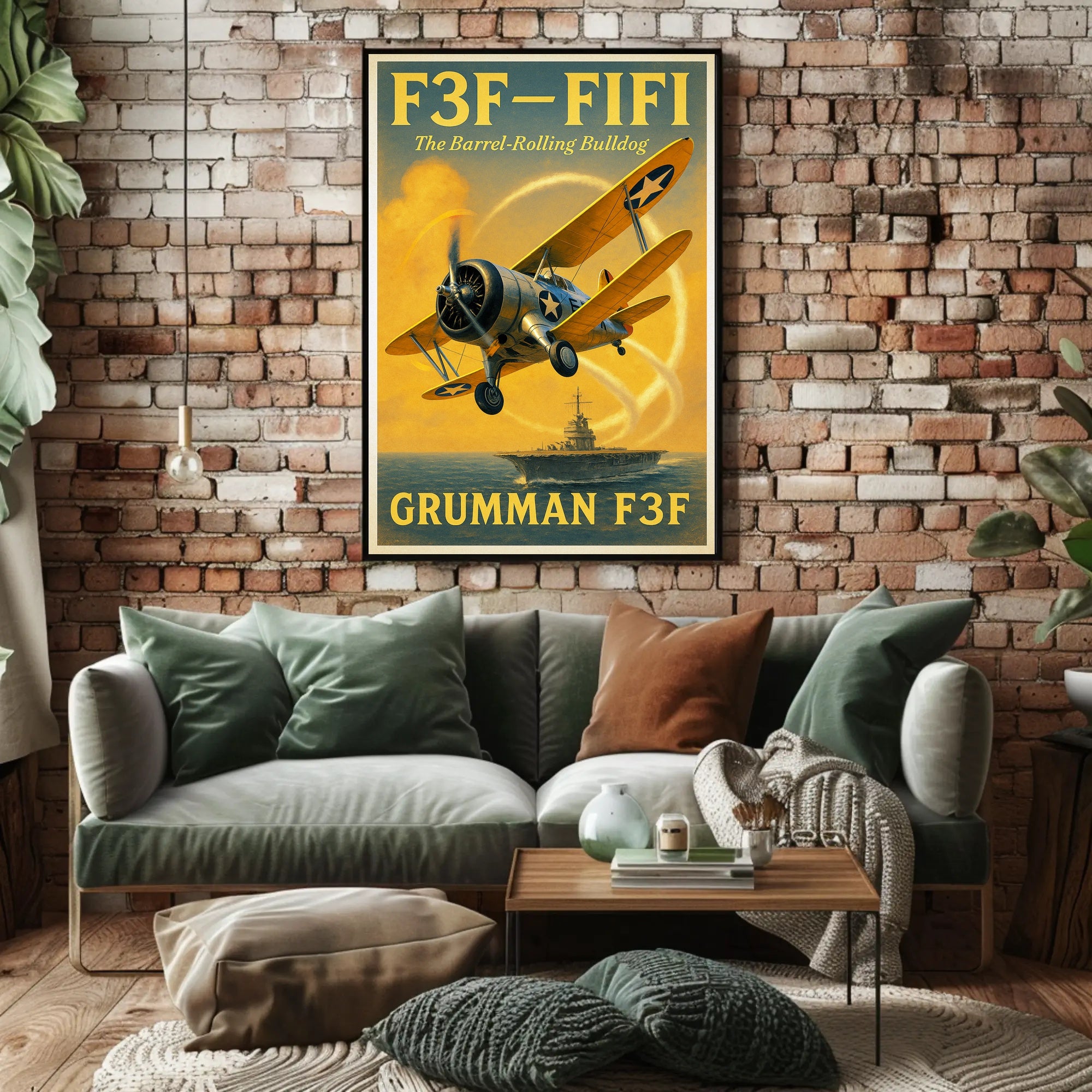 Grumman F3F The Barrel-Rolling Bulldog Poster PosterGoat