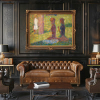 Serene Impressionistic Figures in Nature Artistic Poster