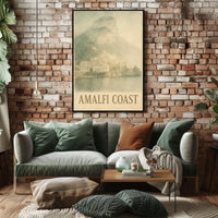 Amalfi Coast Poster Wall Art 18x24 Scenic Print Decor