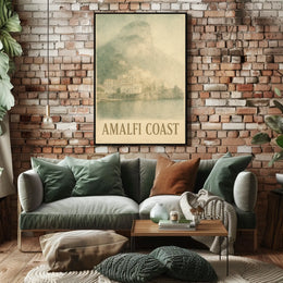 Amalfi Coast Poster Wall Art 18x24 Scenic Print Decor