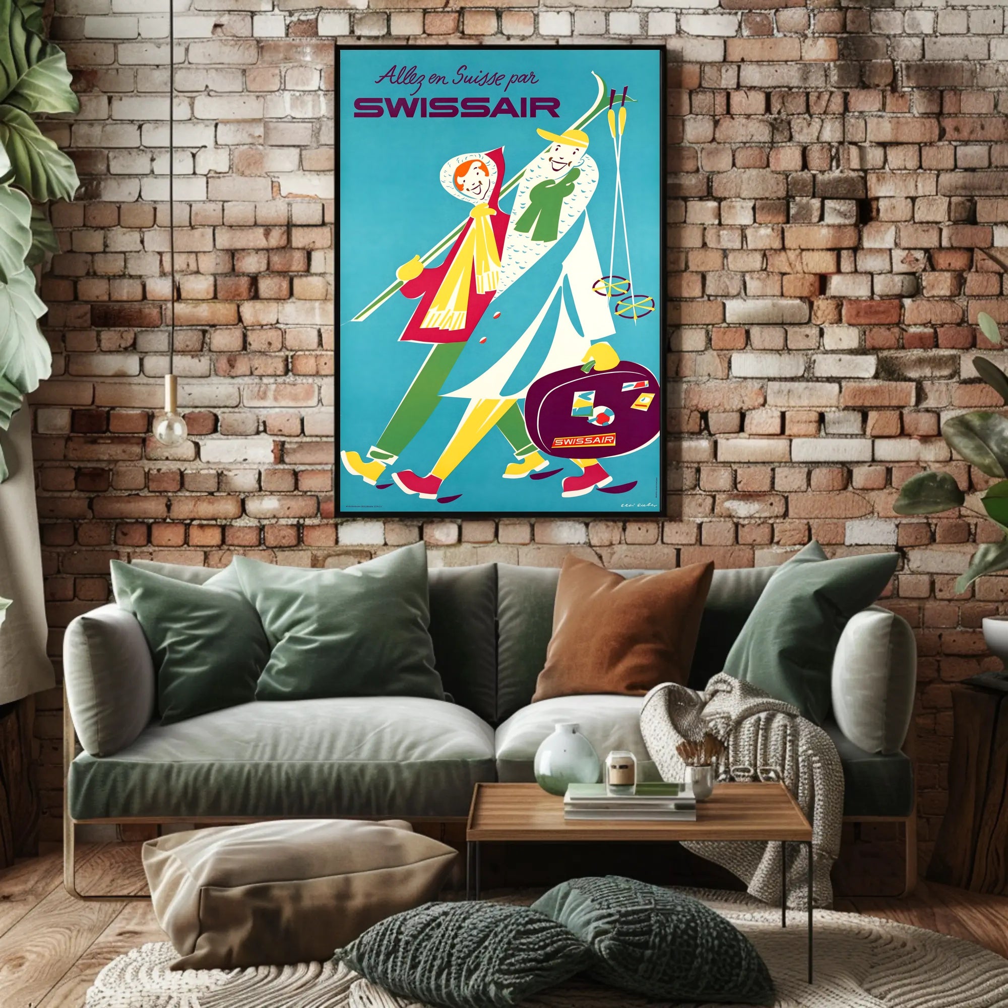 Travel to Switzerland with Swissair Poster PosterGoat