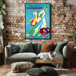 Travel to Switzerland with Swissair Poster PosterGoat