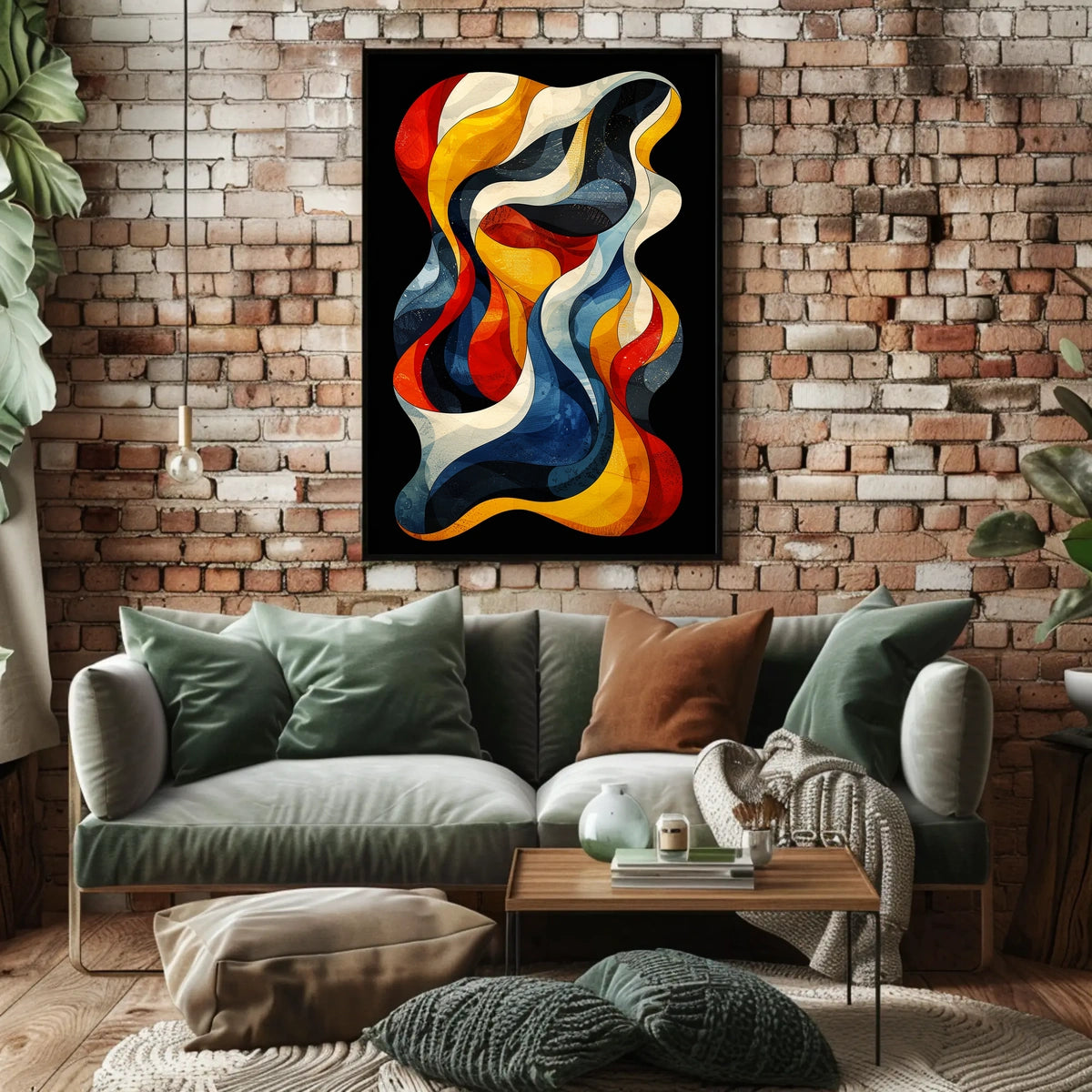 Abstract Waves Of Color Abstract Poster