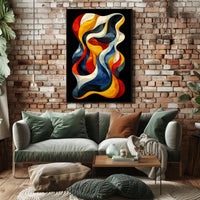 Abstract Waves Of Color Abstract Poster