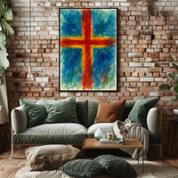 Vibrant Cross Abstract Abstract Poster