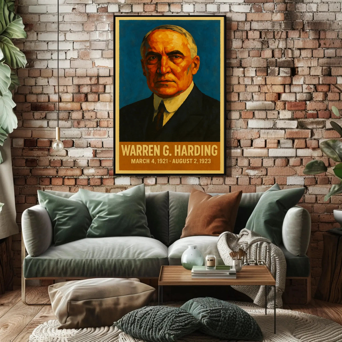 Harding Vintage Patriotic Leadership Poster