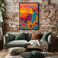 North Dakota A Vibrant Tribute Poster