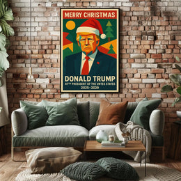 Festive Trump Christmas Poster Political or Pop Culture Poster
