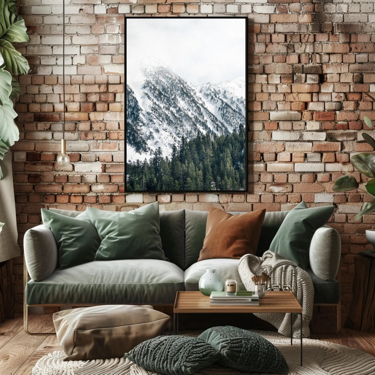 Serene Winter Landscape Photorealistic National Park Poster