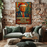Christmas 2025 with Santa Hat Political or Propaganda Poster