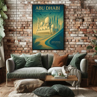 Abu Dhabi Harmony Tradition Meets Modernity Urban or Cityscape Poster