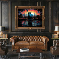 Statue Of Liberty At Sunset Poster