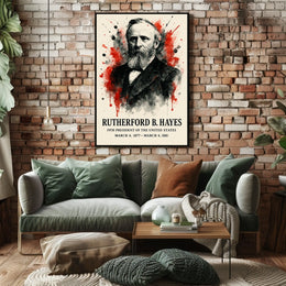 Rutherford B. Hayes Vintage Artistic Historical Poster