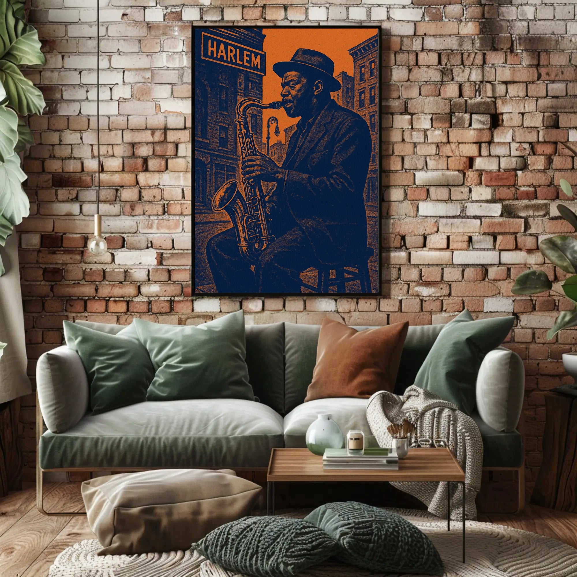 Harlem Jazz Vibes Saxophone Music or Concert Poster