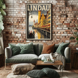 Lindau A Picturesque Lakeside Town Poster