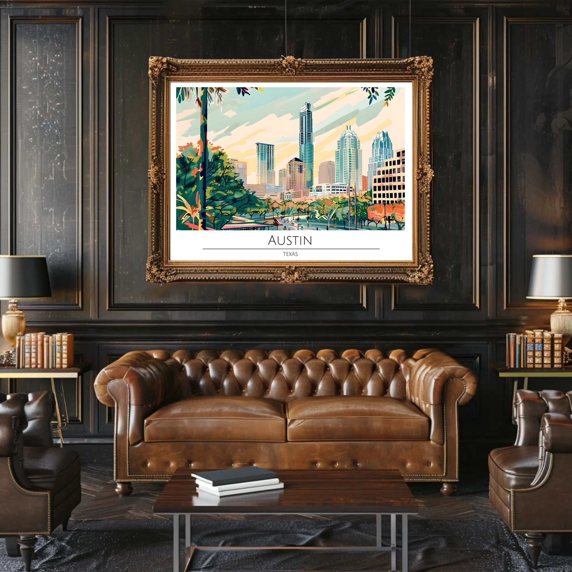 Austin Cityscape Poster