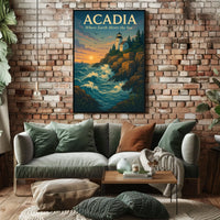 Acadia Where Earth Meets the Sea Poster