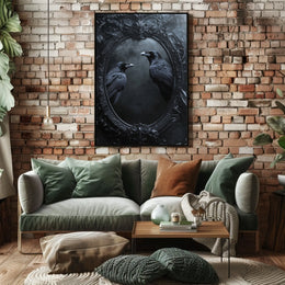 Gothic Mirror and Ravens Abstract, Artistic, or Pop Culture Poster