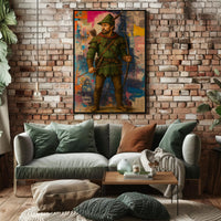 Robin Hood Meets Abstract Urban Pop Culture Poster